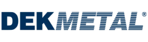 Logo spoločnosti DEKMETAL v modrej farbe
