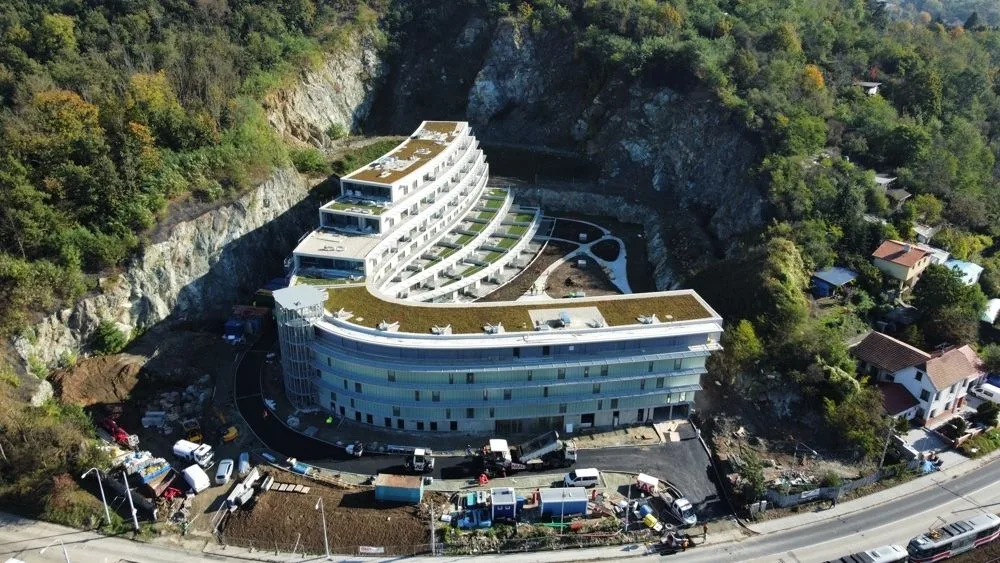 Dronový pohľad na objekt